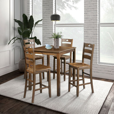 Ensemble de table de salle à manger 5 pièces, style transitionnel Table 4 X Chair