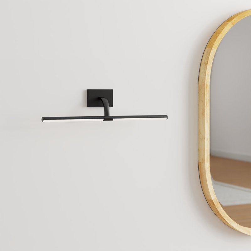 Mona Steel LED Armed Sconce, Black