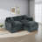 Modern Chenille Loveseat Sofa Couch With Ottoman-506217869-506217865