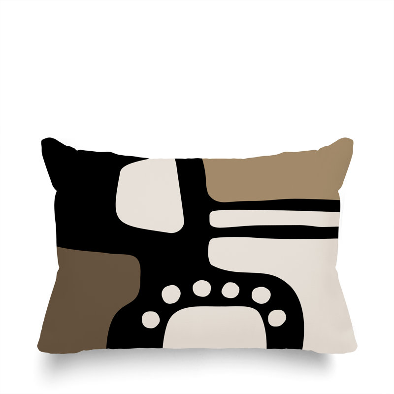 Coussin lombaire réversible intérieur / extérieur Sofi Minimalist, H 14 po x l 20 po, Beige