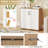 Coffee Bar Cabinet 2-Door Kitchen Storage Cabinet w/ 5-Position Adjustable Shelf