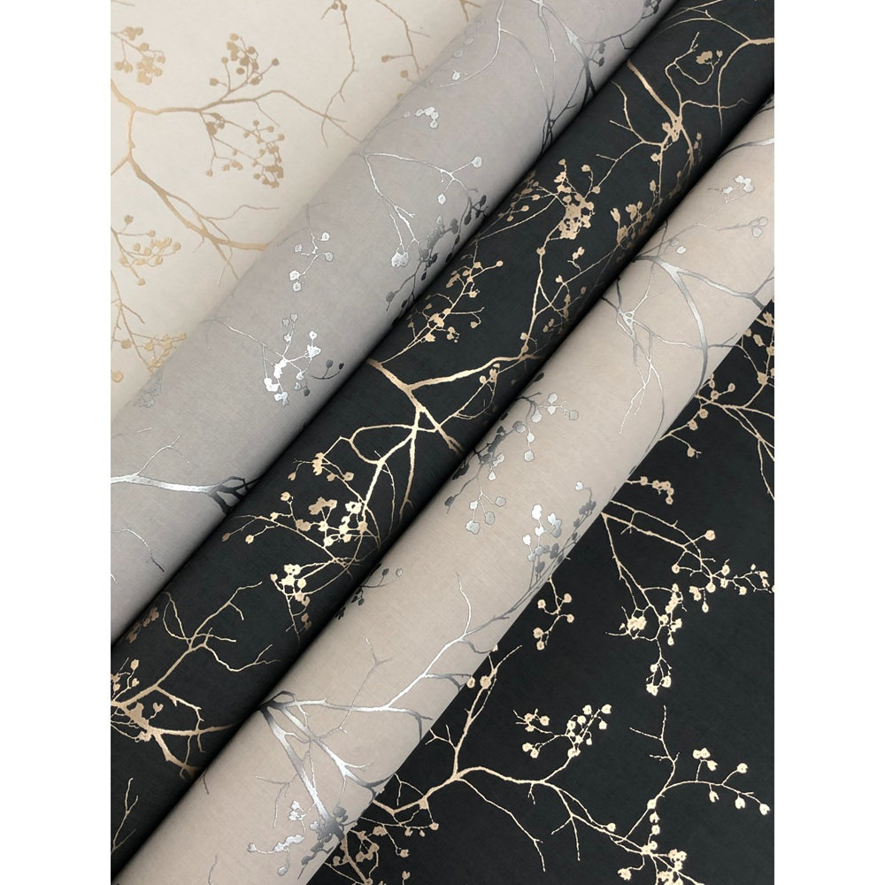 Swanson Wallpaper Double Roll, Cream/Gold
