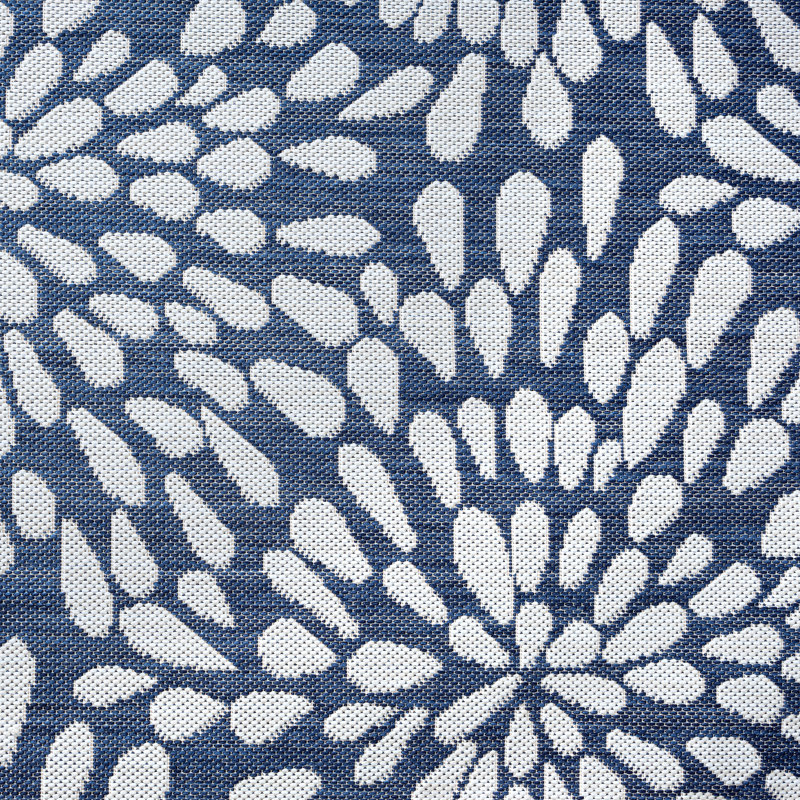 Floral Machine Woven Indoor / Outdoor Area Rug, Round 5'3"