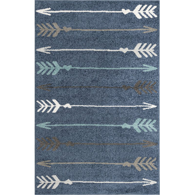 Tapis abstrait bleu nuit