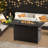 Amanjeet Rectangle Iron Natural Gas Smokeless Fire Pit Table-2067526296