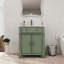 Meuble-lavabo Mid-Century avec base colonne romaine, vert-1243838191