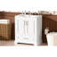 Meuble-lavabo autoportant de 30 po avec lavabo en céramique blanche, cloisons de tiroir, rangement à double porte, charnières à fermeture en douceur, poignées en alliage de zinc, conception élégante de 30 po, fonction spacieuse, bois massif et-1469911708-1469911706