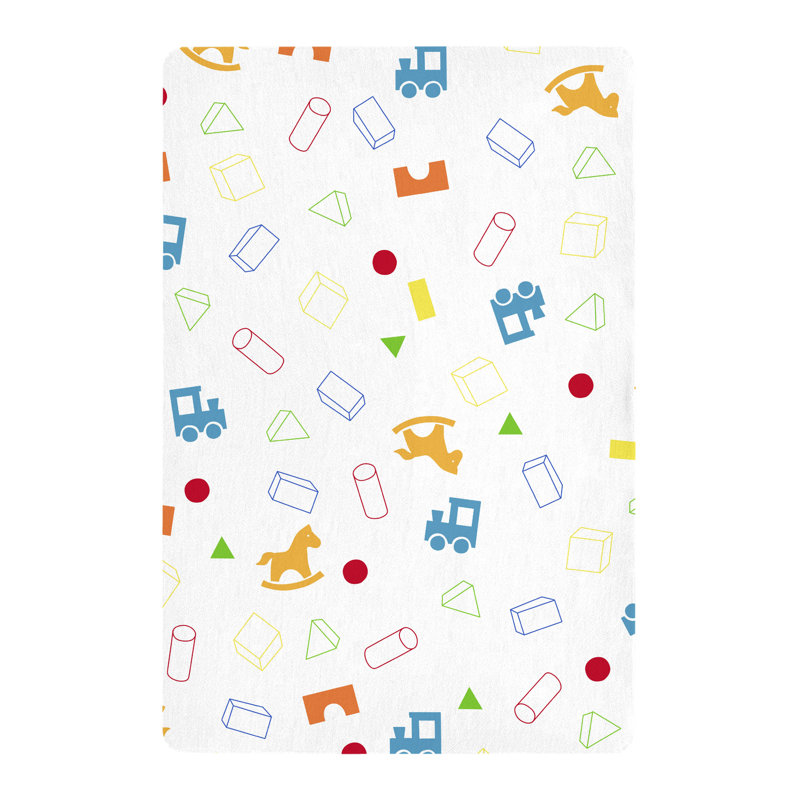 Throckmorton 100% Cotton Percale Fitted Sheet, Toddler (70 x 140cm)