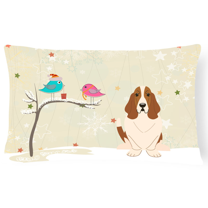 Coussin lombaire intérieur/extérieur en ivoire christmas modern