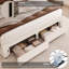 Lit de rangement en velours à oreilles avec 2 tiroirs Sturminster-46454901-47713956