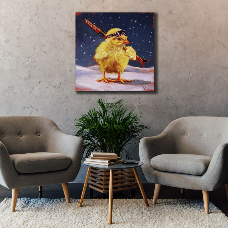 Toile épique Graffiti «Chick With Sticks» par Lucia Heffernan, 37 po x 37 po, H 37 po x l 37 po