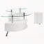Ensemble de table basse et tabourets 3 pièces blanc ultrabrillant