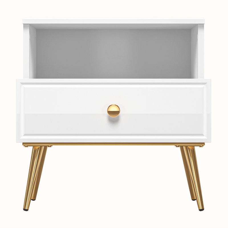 50cm W Manufactured Wood Bedside Table