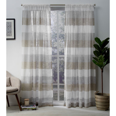 Erkin Polyester Semi-Sheer Sliding Panel Pair