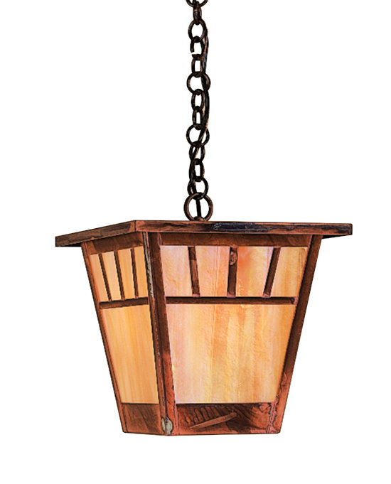 Lanterne suspendue extérieure à 1 lumière Savannah, 8.75" H x 7.5" W, Verdigris Patina, bronzer