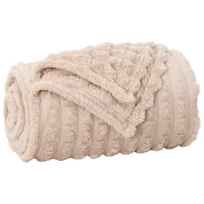 3.3-32 Throw Blanket, 150cm x 130cm, Beige