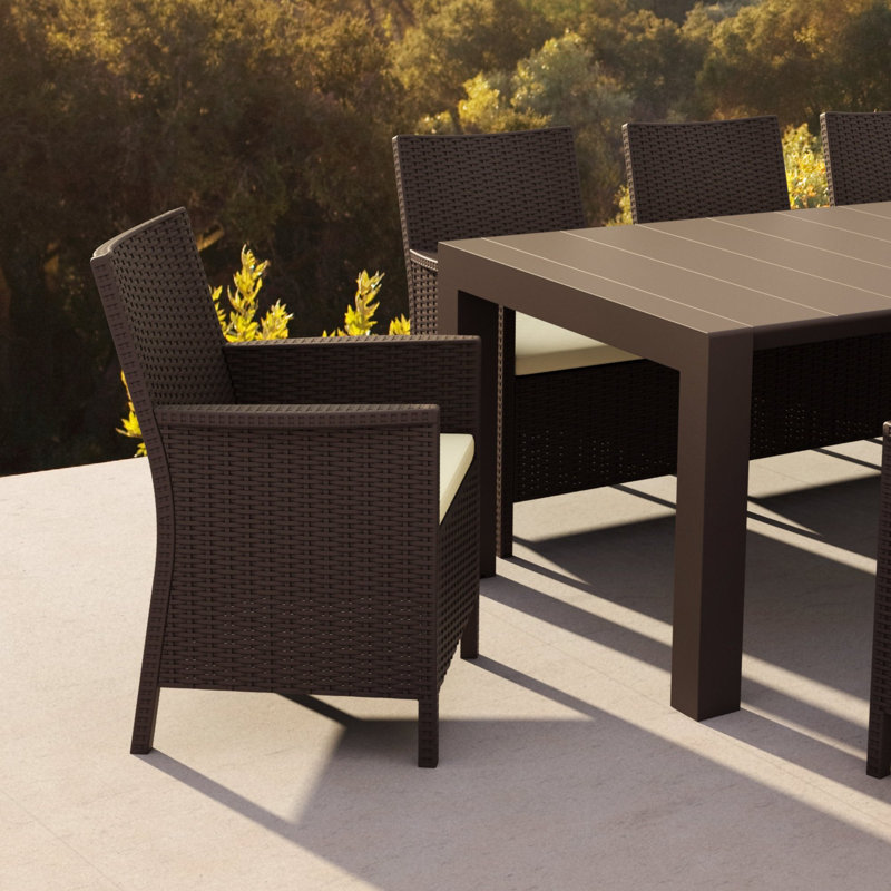 Tomosuke Outdoor Lounge Chair, Brown