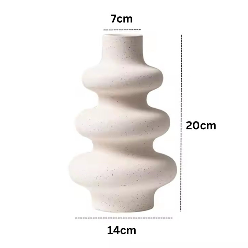 Flagler Ceramic / Porcelain Table Vase, White