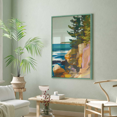 «Seacliff Whispers V2», impression encadrée sur papier par Azure Artisanal Studio