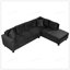 Canapé modulaire de 105 pouces avec repose-pieds avec rangement, canapé en L avec 2 coussins et porte-gobelets, méridienne réversible pour le salon-118133069