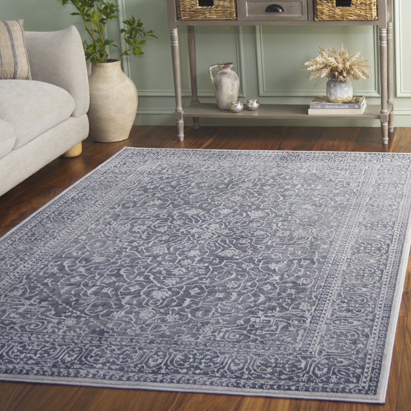 Tapis gris foncé / crème Calidia, Rectangle 6 pi x 8 pi