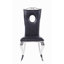 Chaise d'appoint en acier inoxydable avec dossier découpé (ensemble de 2)