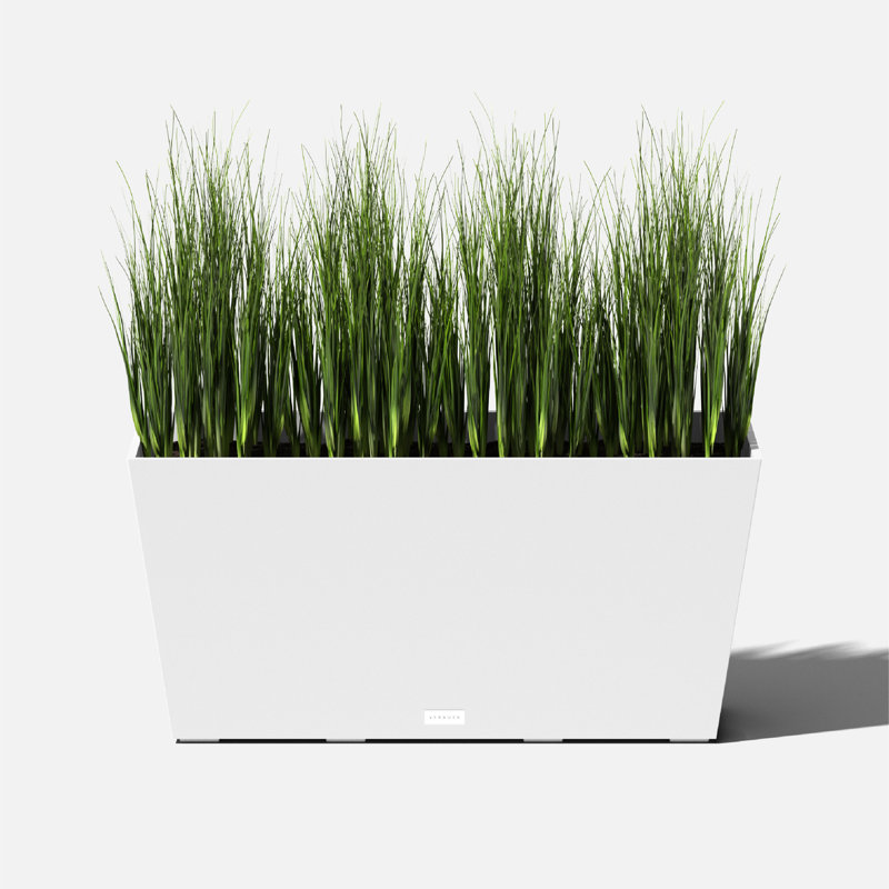 White 31" Recycled Plastic Indoor/Outdoor Planter Set