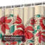 Rideau de douche imperméable rétro à motif floral avec 12 crochets-1525796956