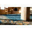 Tapis bleu antique en laine antique