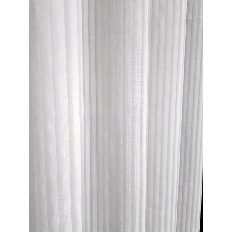 Panneau de rideau simple rayé avec œillets