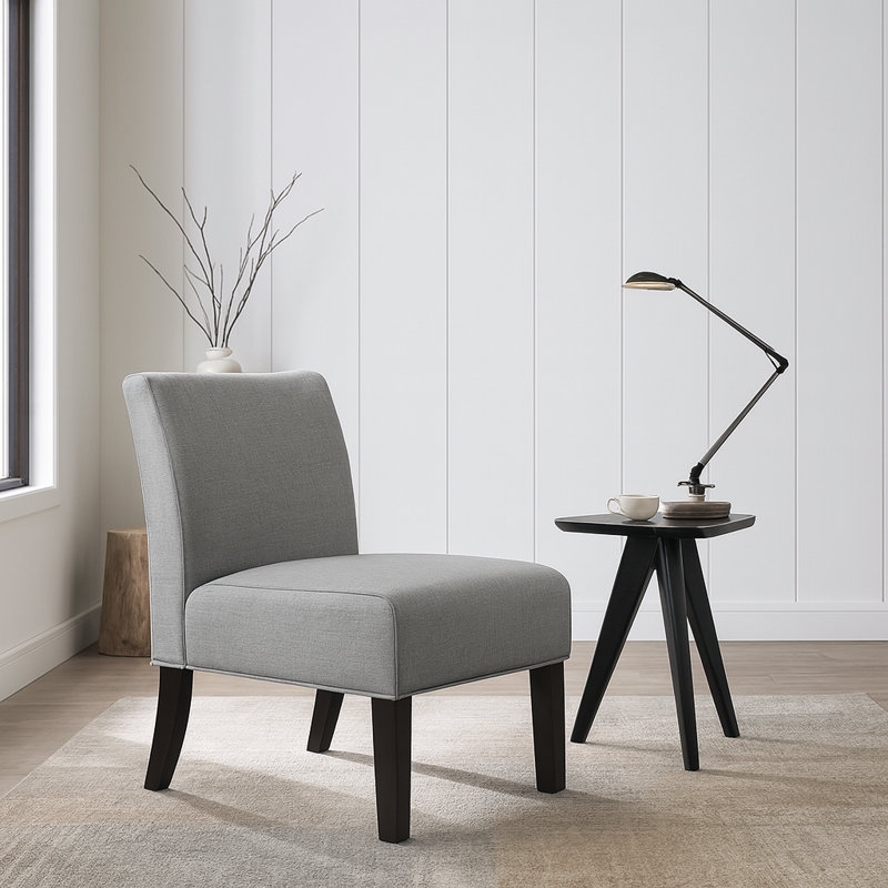 Aerius Upholstered Accent Chair, Gray