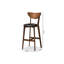 Tabouret de bar et de comptoir noir Horan (ensemble de 2)-1605813093