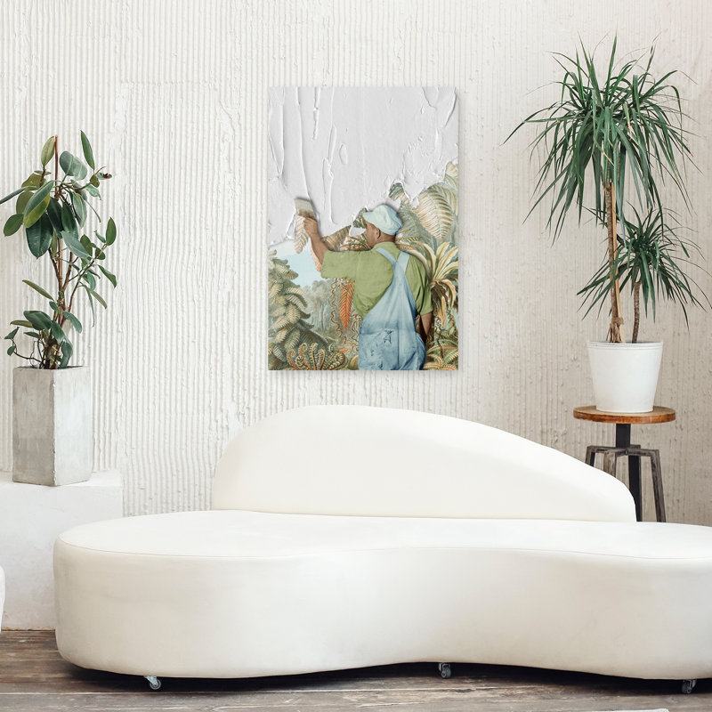 Jungle Wall Transformation Abstract Fern Forest Landscape Wall Art Print, 91.44cm H x 60.96cm W