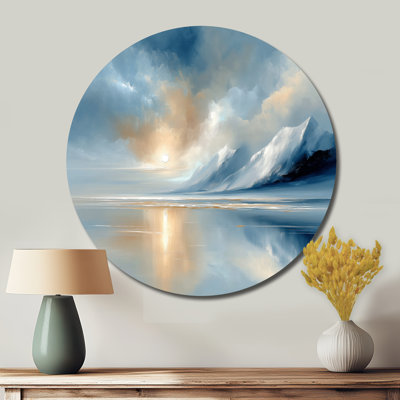 Décoration murale ronde en métal jaune avec minimas jaune, Norvège