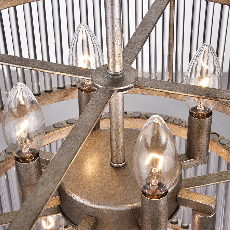 Bria 8 - Light Dimmable Tiered Chandelier