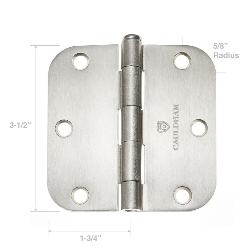 Butt Bearing Door Hinges, Satin Nickel