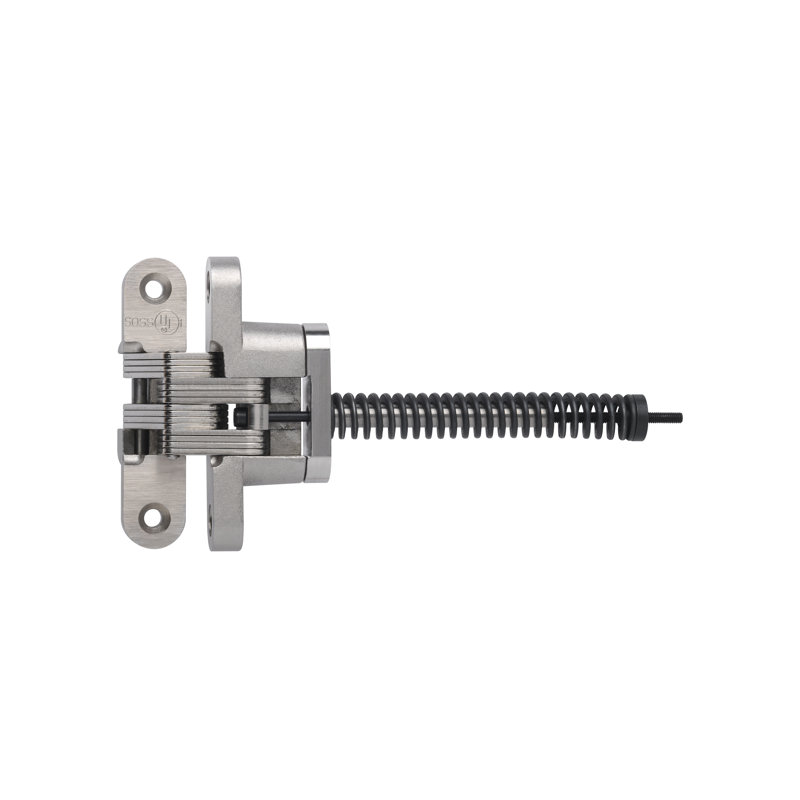 Charnière de porte simple invisible 4,6 po x l 8,15 po, Nickel satiné, Acier