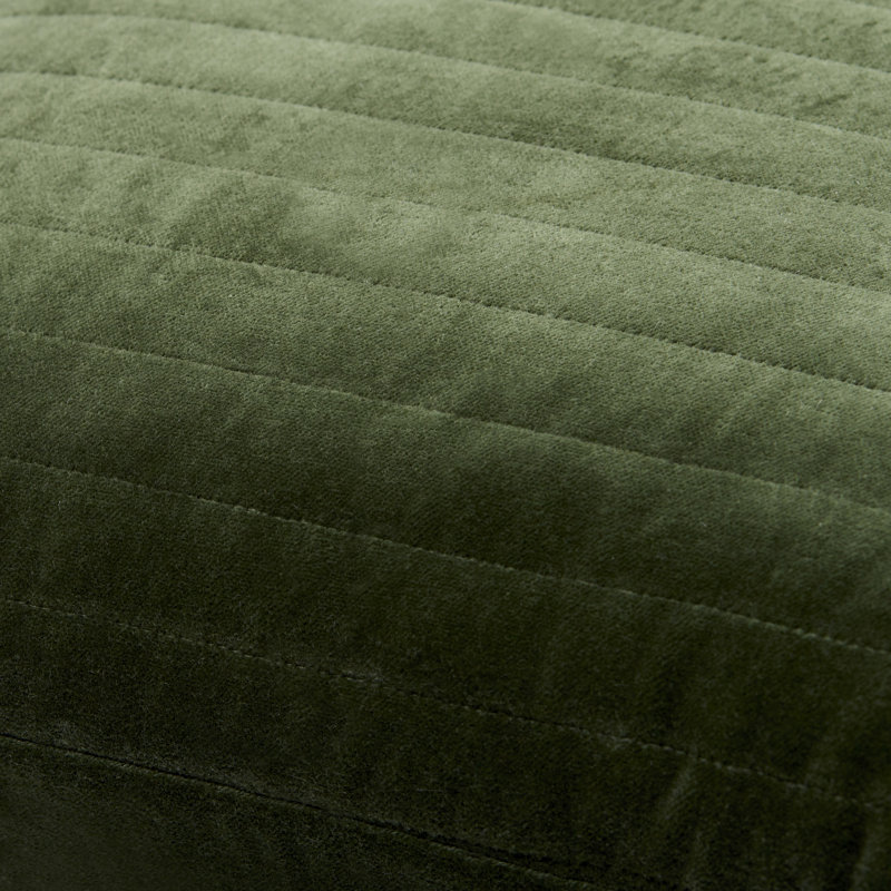 Coussin en coton Beyerne, 18 po x 18 po, Duvet, Vert moyen
