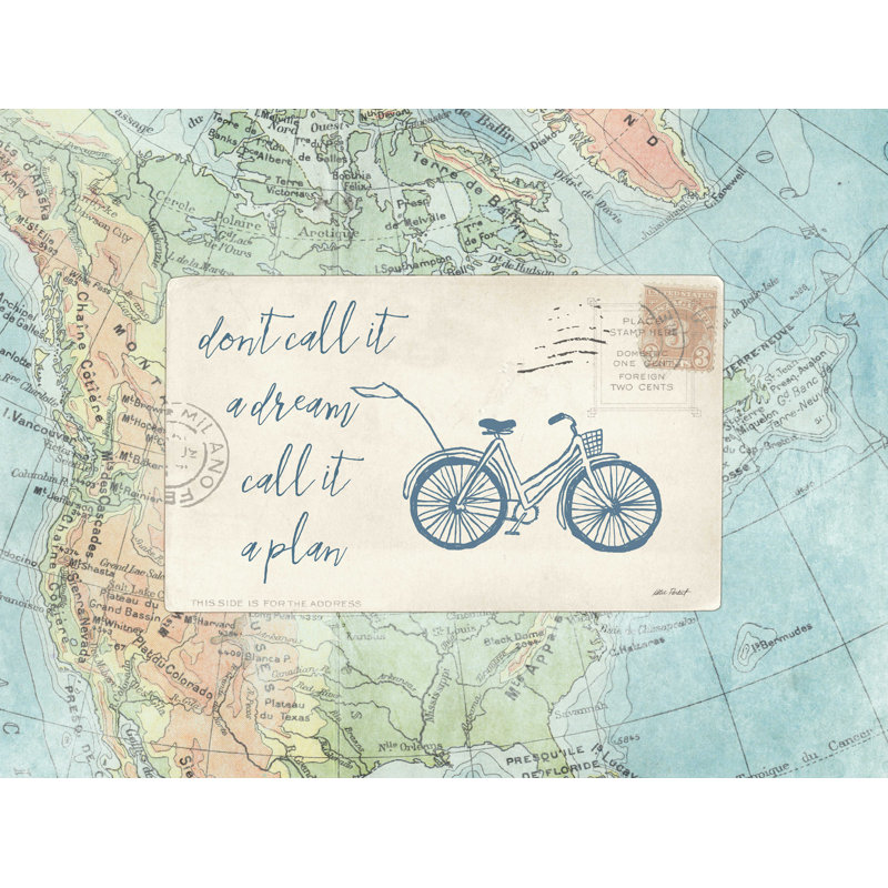 " Travel Posts I " by Katie Pertiet, 12" H x 16" W  