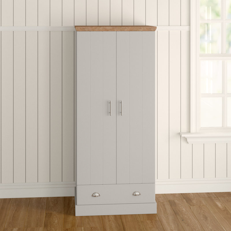 Brielle 2 Door Wardrobe, Soft Gray