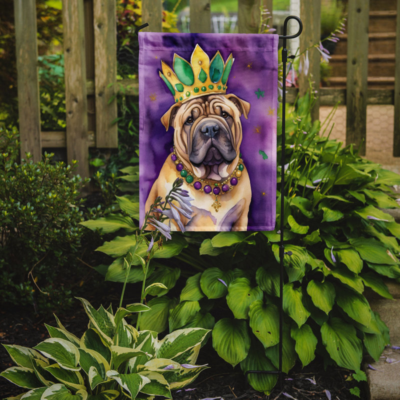 Double Sided 15.5'' H x 11.25'' W Polyester Mardi Gras Garden Flag