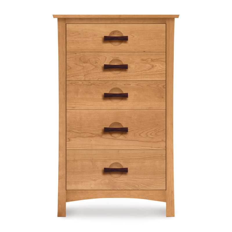 Berkeley 5 - Drawer Solid Wood Dresser, Natural Cherry