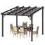 Pergola rétractable avec toit réglable-111706473