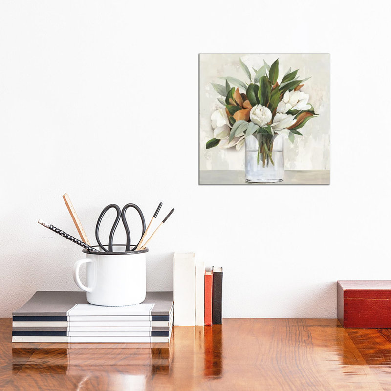 «Magnolia Bouquet» - Giclée sur toile tendue avec châssis, H 12 po x l 12 po