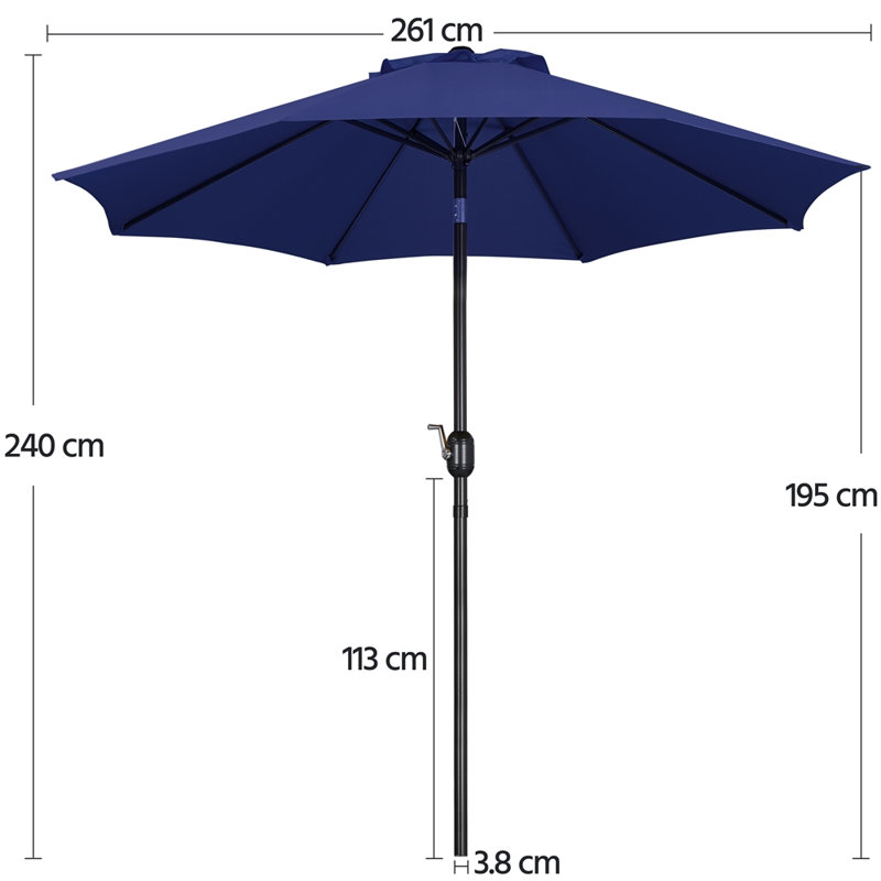 Traditional Parasol, Navy Blue
