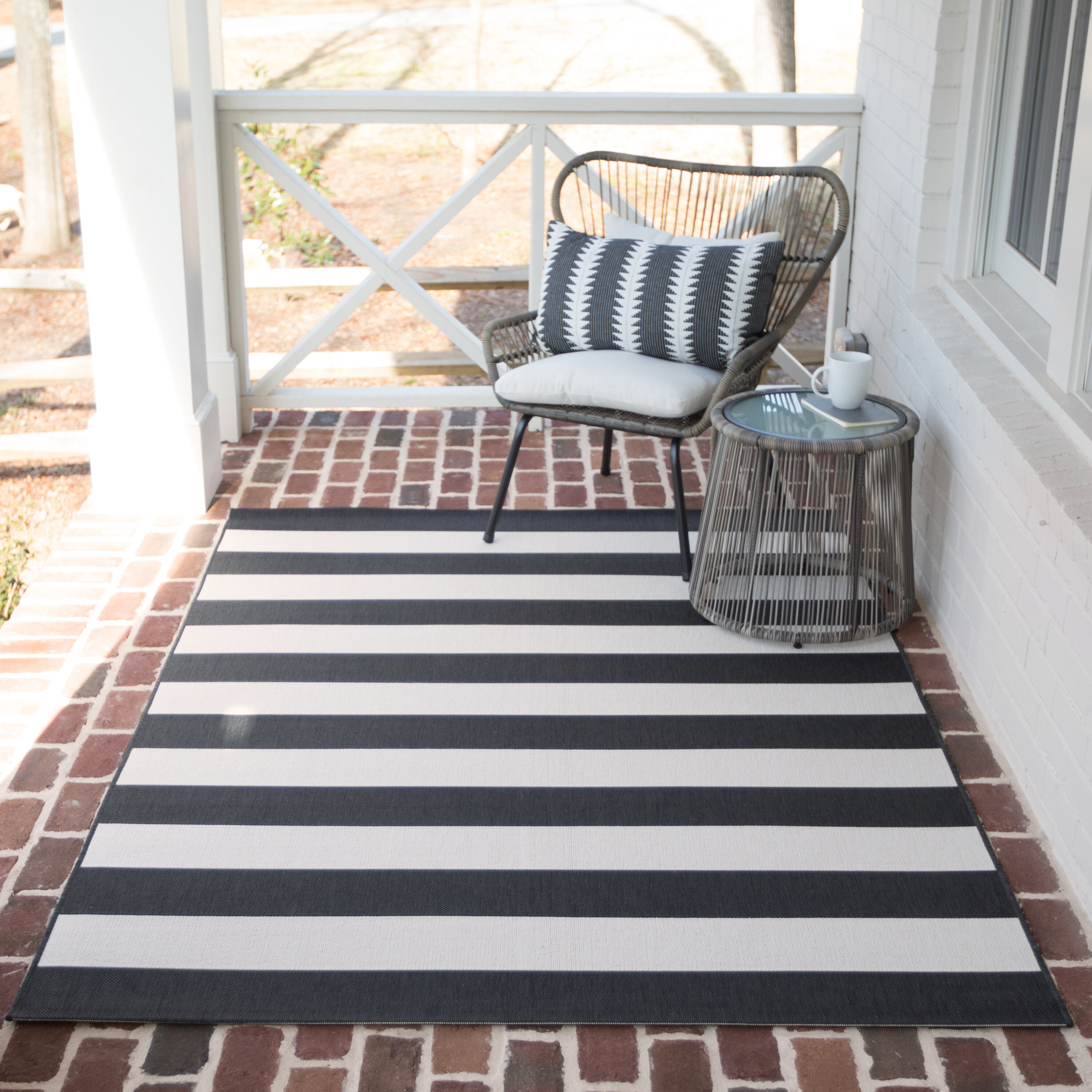 Zipcode Design Cecil Striped Machine Woven Flatweave Area Rug & Reviews ...