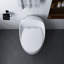 Toilette 1 pièce à chasse d'eau 1,28 GPF en blanc brillant