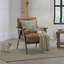 Hoya 75Cm Wide Faux Leather Mid-Century Modern Armchair-303037574
