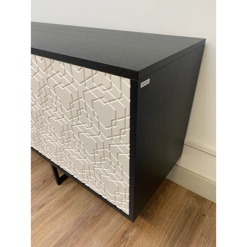 Largo 204cm Sideboard, Black/White