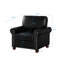 Chaise de salon simple avec pieds en bois-690185480